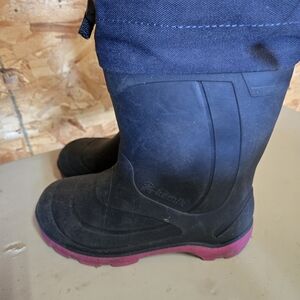 Kamik Black Boots with Pink Soles